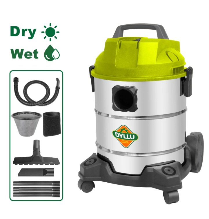 ASPIRADORA DYLLU 20LTS  1200W A.INOX AGUA/LIQUIDOS